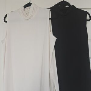 Susan Graver Black and White Tank Tops. This Is A Set Of Two
